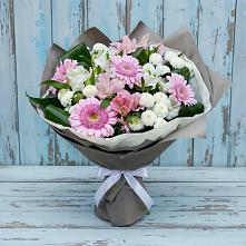 Букет цветов из:  Герберы, Альстромерии и Хризантемы #REPLACE_PRED# Каменке