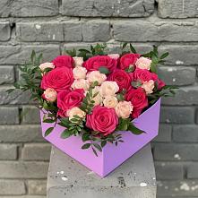 Цветочная композиция из Розы в коробке в Каменке