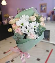 Букет цветов из:  Хризантемы и Розы в Каменке