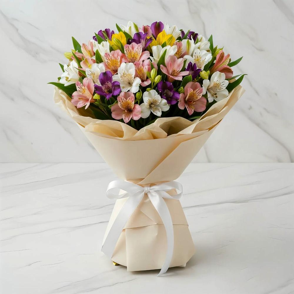 Букет цветов из: Альстромерии в Каменке