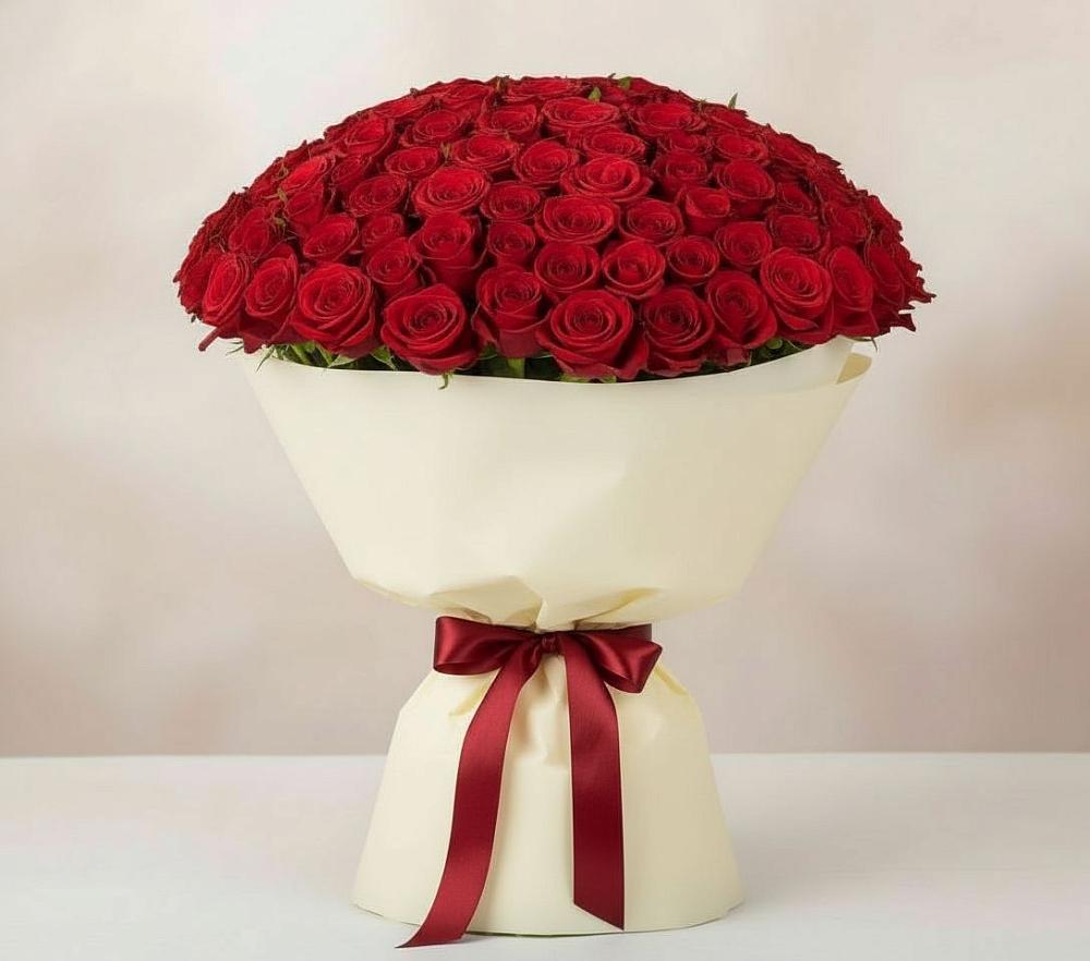 Букет 101 Красная роза Милано в Каменке