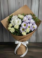 Букет цветов из:  Хризантемы и Розы в Каменке