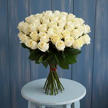 Букет 51 Белая роза Эдлесс Лав в Каменке