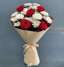 Букет цветов из:  Розы и Хризантемы в Каменке