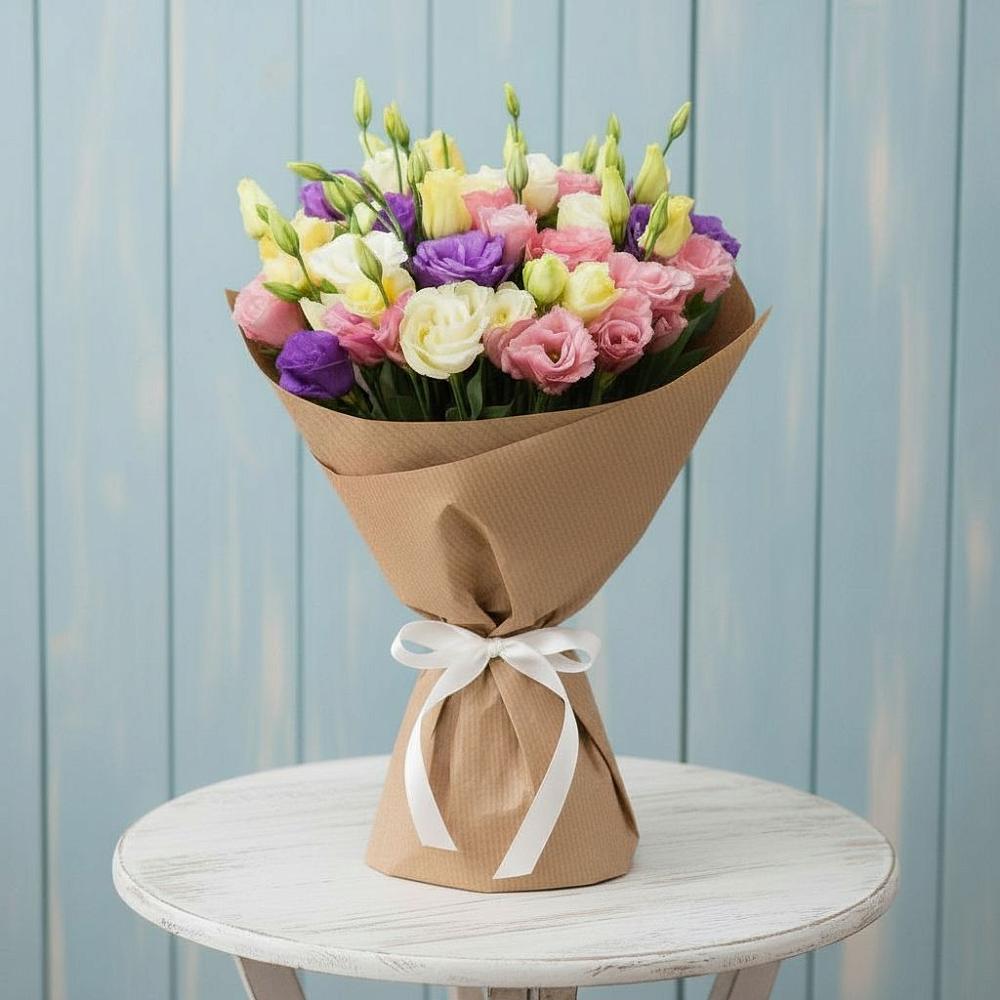 Букет цветов из: Лизиантусы в Каменке