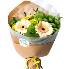 Букет цветов из:  Герберы, Розы и Хризантемы в Каменке